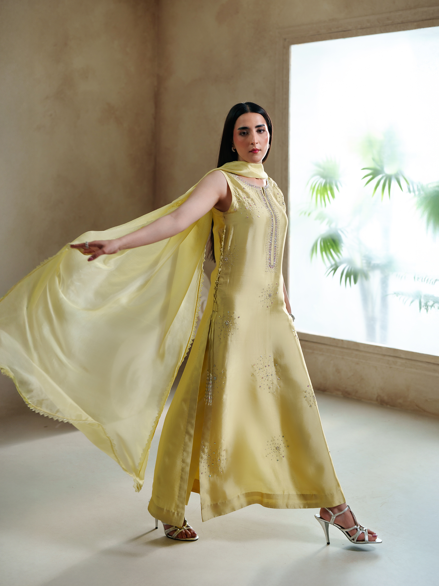 Buttercup Sheesha Silk Three Piece