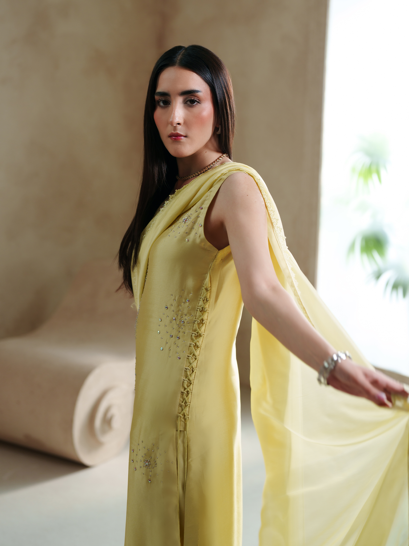 Buttercup Sheesha Silk Three Piece
