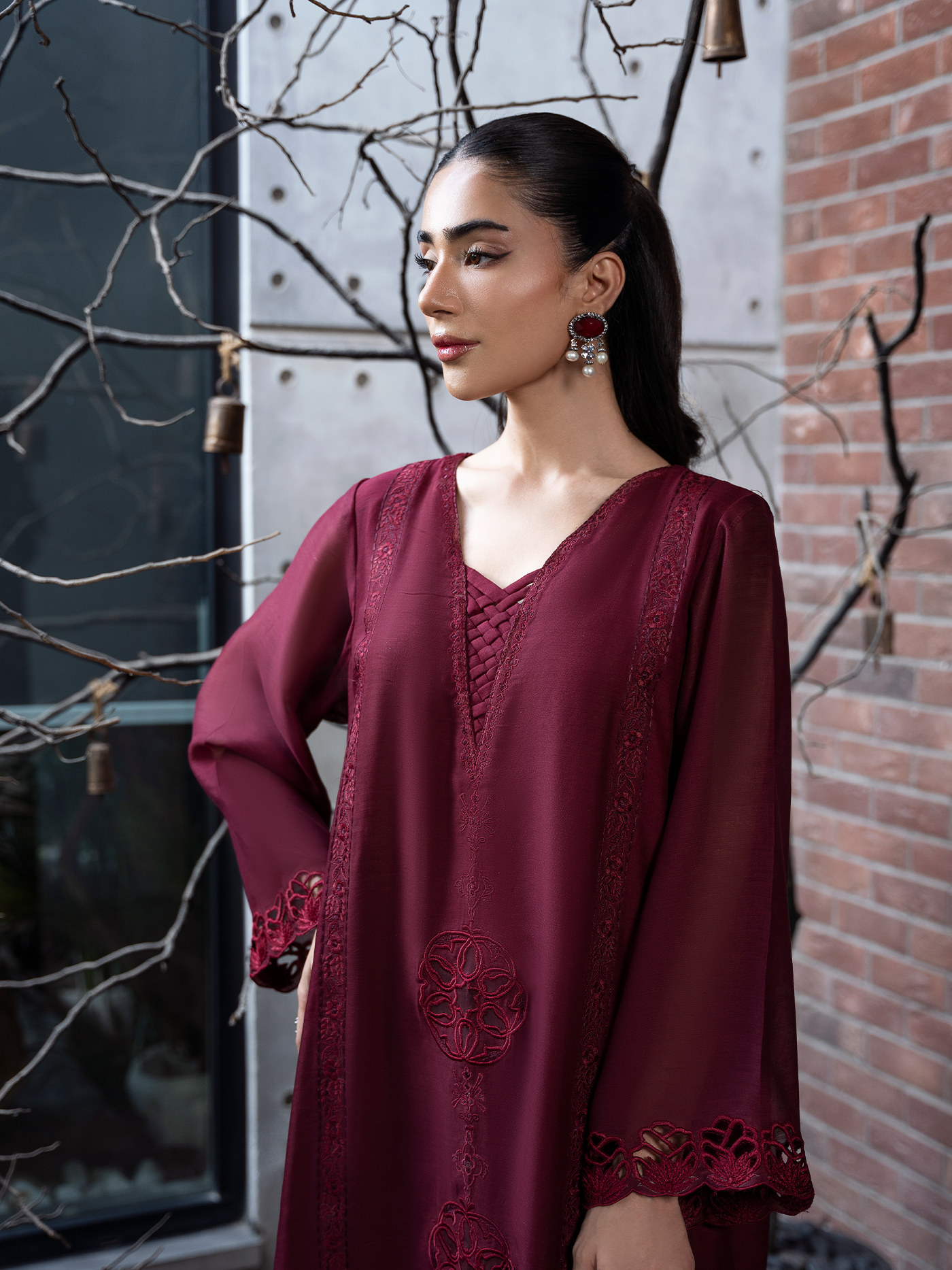 Maroon Kaftan