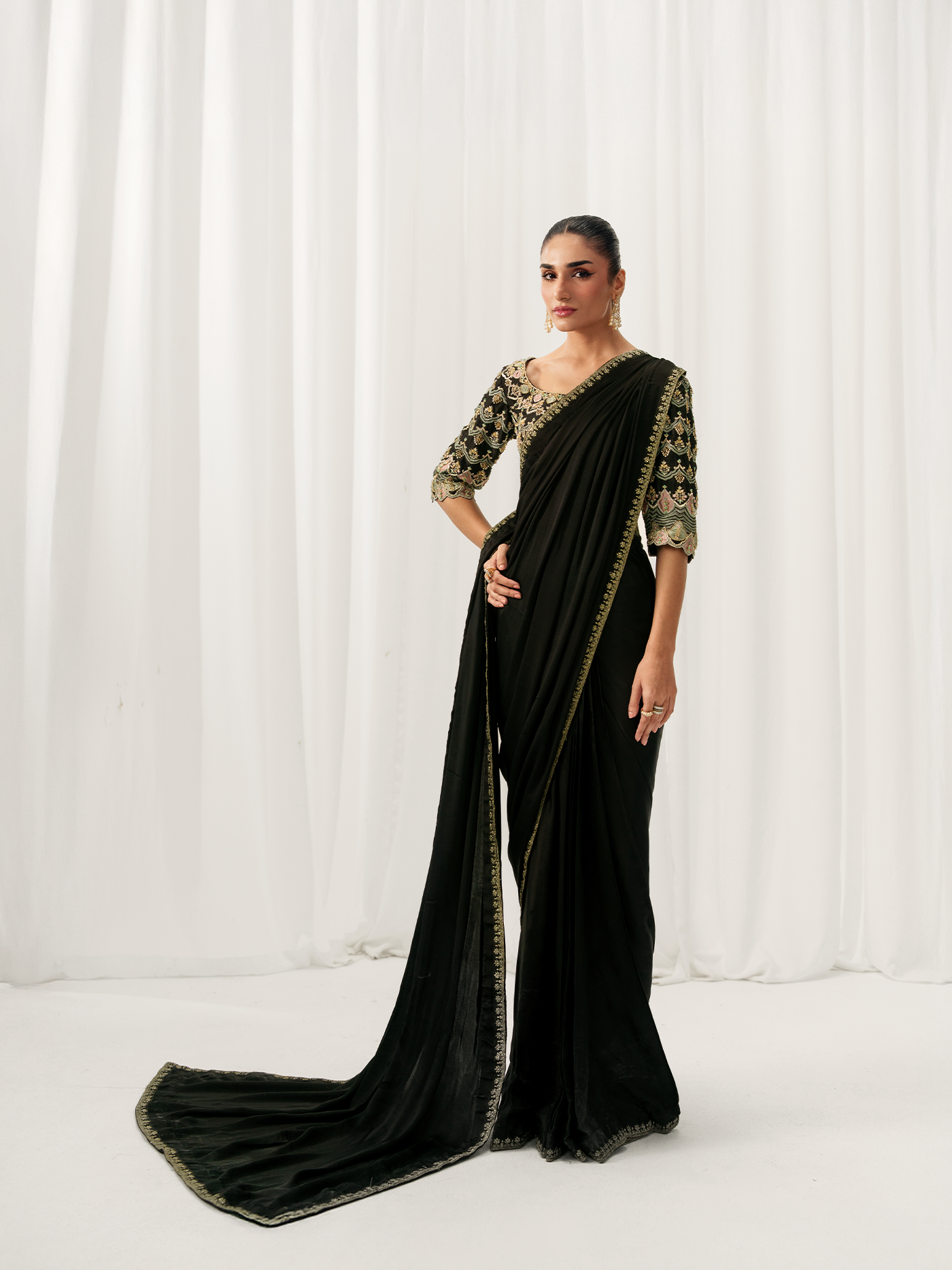 Black Silk Saree