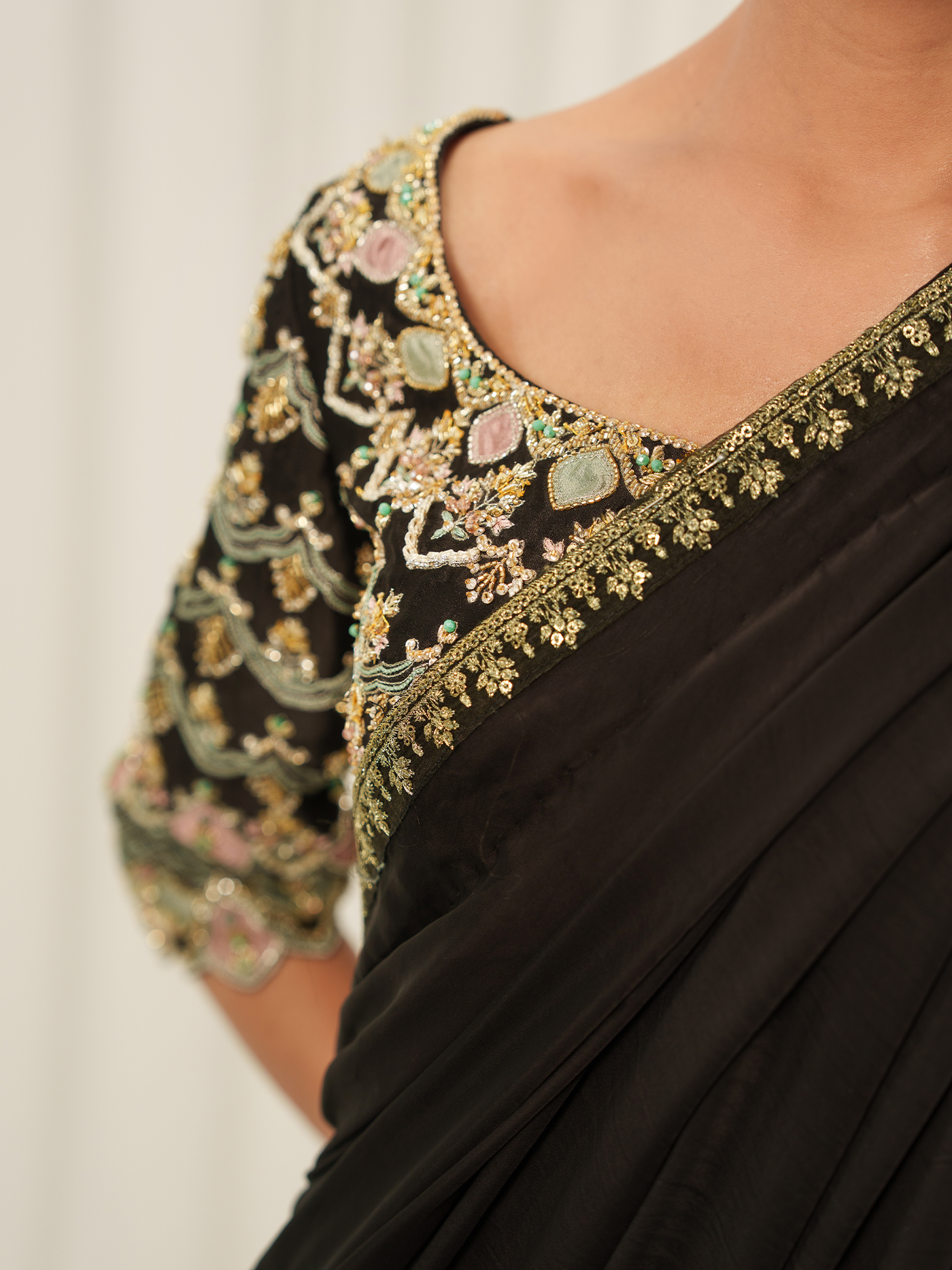 Black Silk Saree