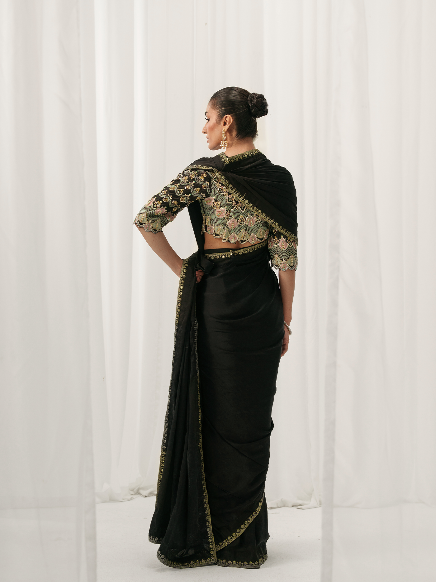 Black Silk Saree