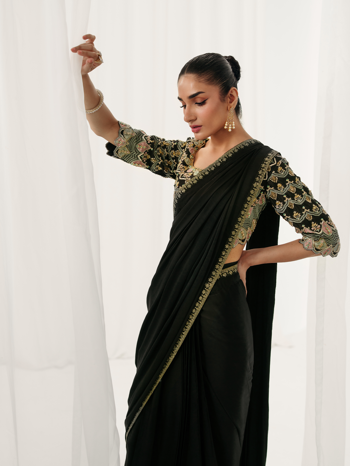 Black Silk Saree