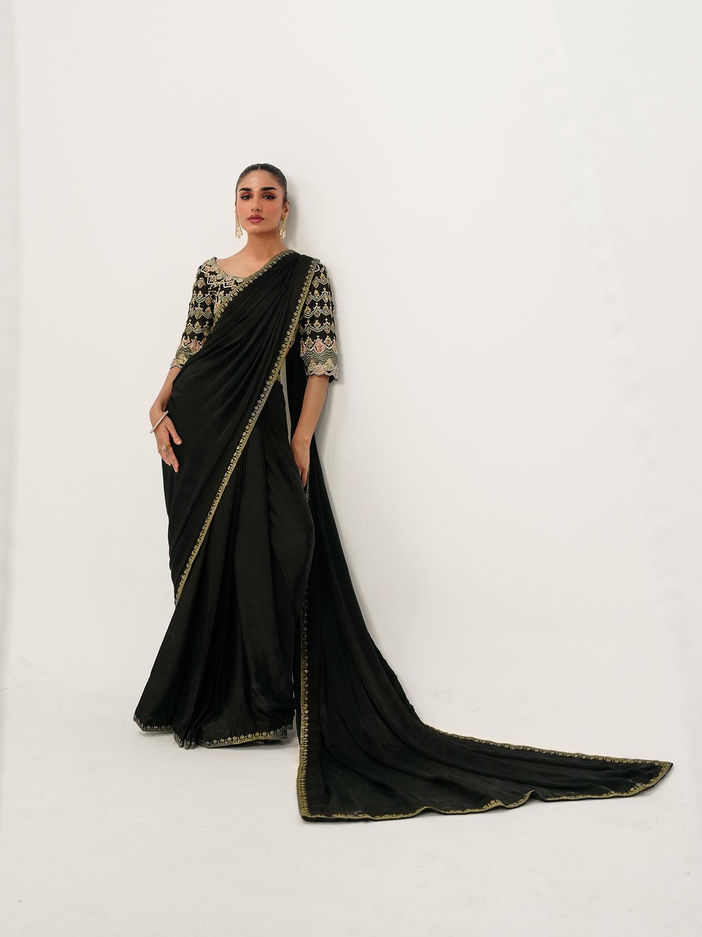 Black Silk Saree