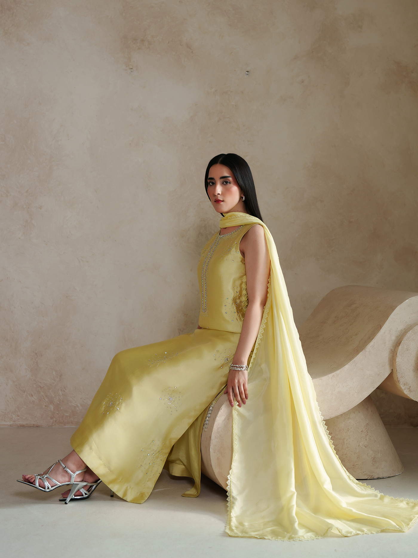 Buttercup Sheesha Silk Three Piece