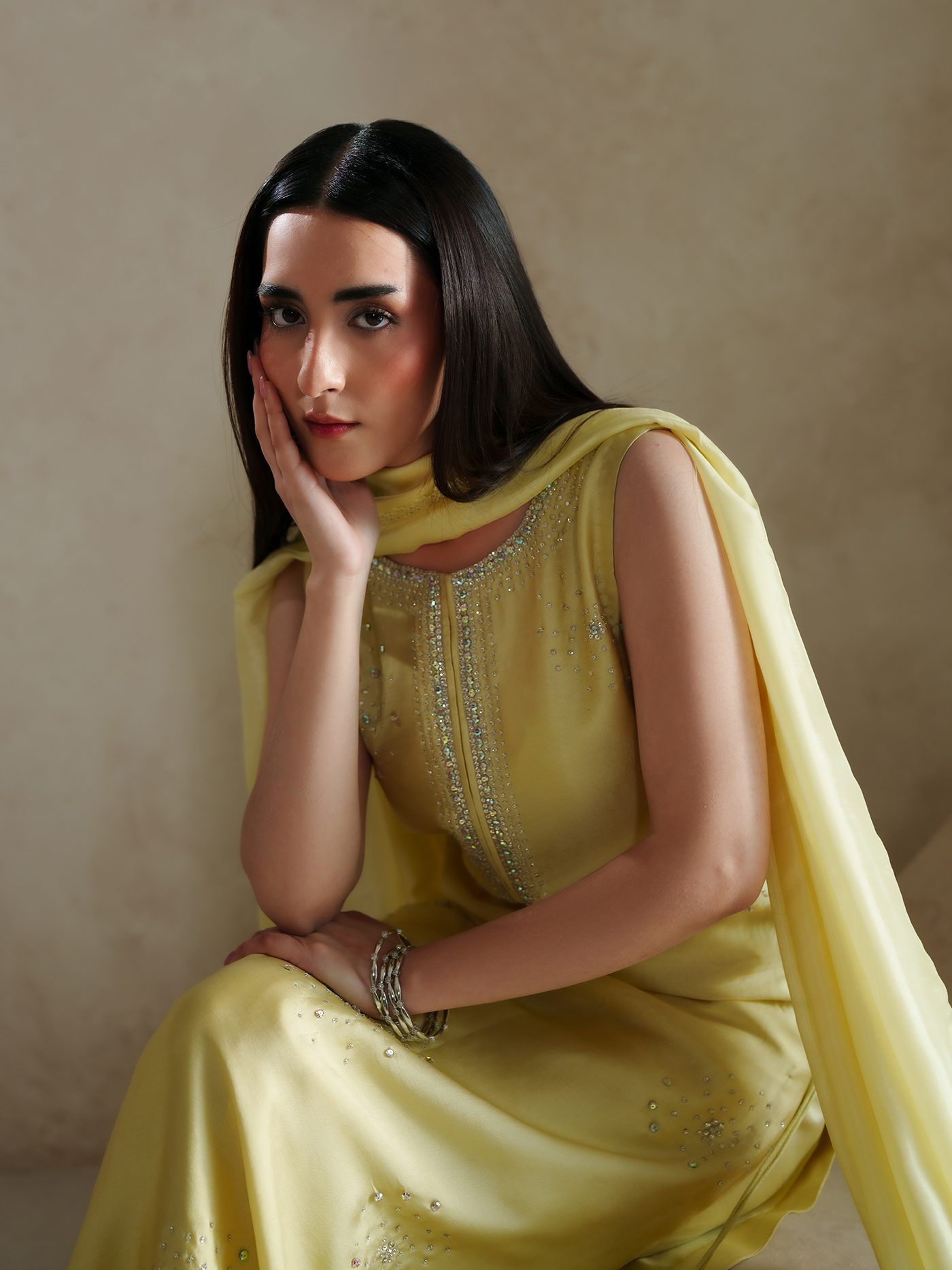 Buttercup Sheesha Silk Three Piece