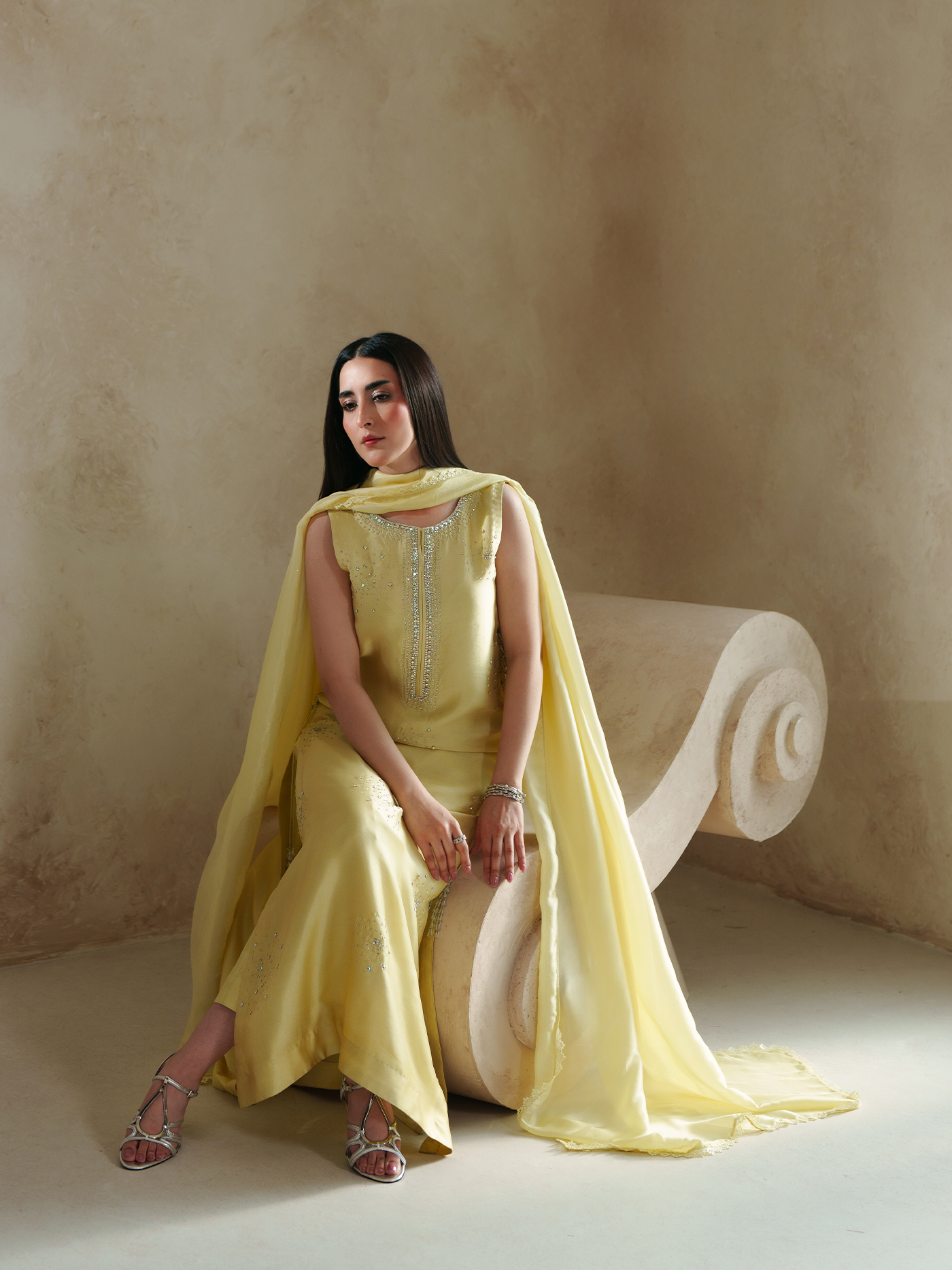 Buttercup Sheesha Silk Three Piece